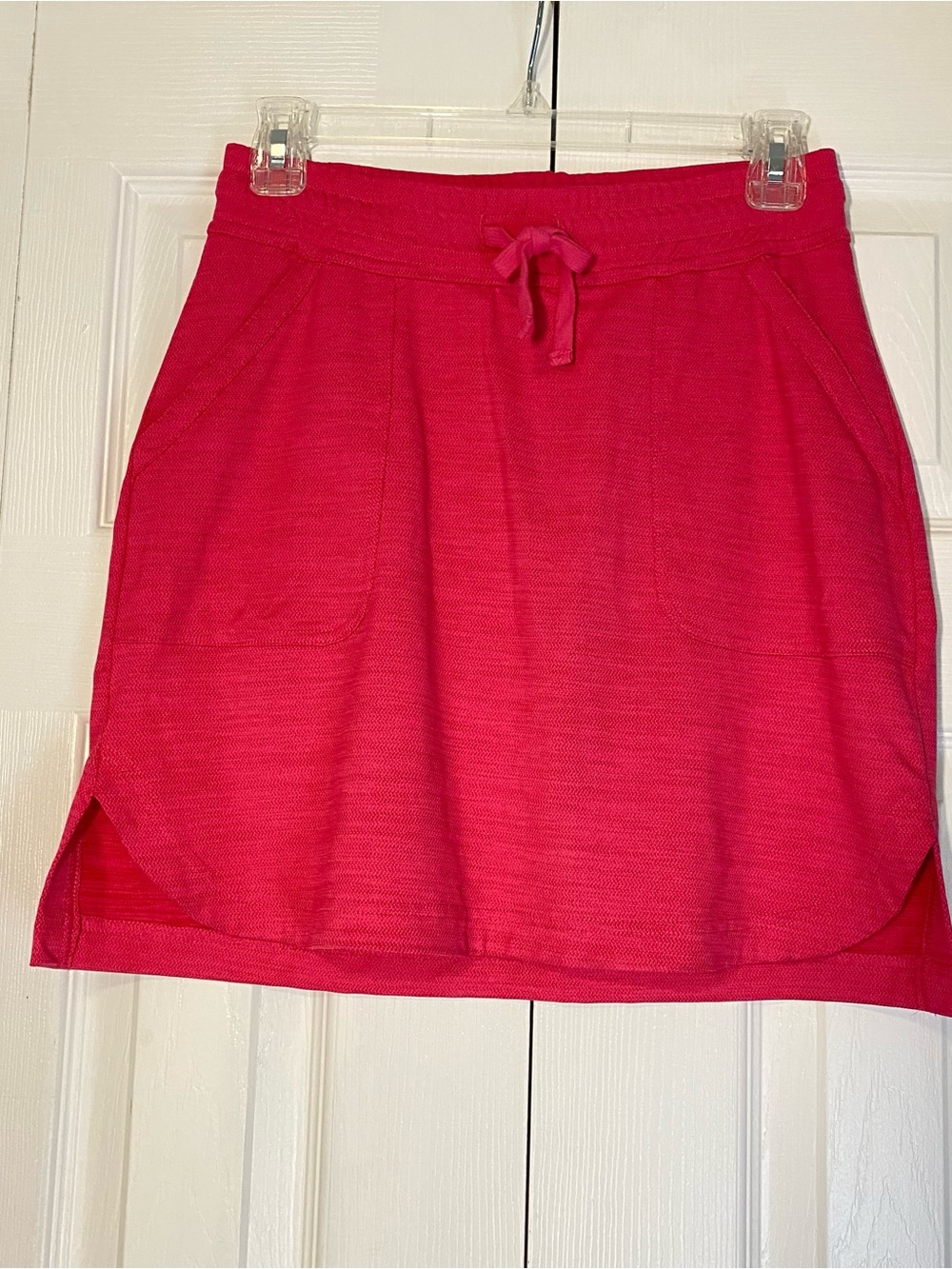 Toad&Co Tomboy Deep Rose Drawstring Pocket Skirt New Hiking